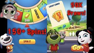 Talking Tom Gold Run - Wheel spins & Card draws