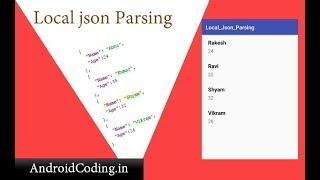 Android Parsing Local Json Url || Fetching data from local URL