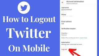 How to Logout Twitter account on Mobile phone.