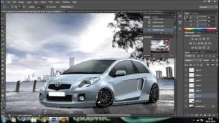 Toyota Yaris Vitz RS Virtual Tuning Photoshop