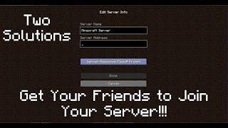 Minecraft - Friends Can't Join Server (Solution)