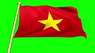 Vietnam Flag Green Screen | Vietnamese Flag Green Screen | Vietnam Flag Waving