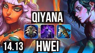 QIYANA vs HWEI (MID) | 1200+ games, 13/5/18, Rank 10 Qiyana, Dominating | VN Challenger | 14.13