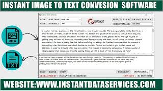 DATA ENTRY IMAGE TO TEXT CONVERTER SOFTWARE