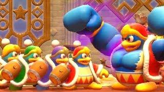 Kirby Star Allies - All Bosses with 4 King Dededes (Soul Melter Difficulty)