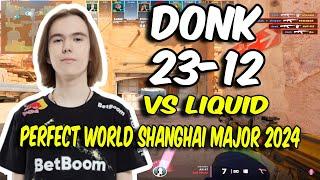 CS2 POV Spirit donk (23/12) vs Liquid (Dust2) @ Perfect World Shanghai Major 2024