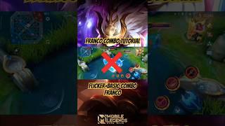 FRANCO BASIC COMBO TUTORIAL #mlbb #mobilelegends #tutorial #shorts