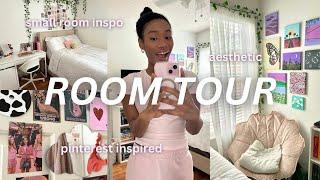room tour | aesthetic & pinterest inspired *how i made my room cute on a budget + small room inspo!*