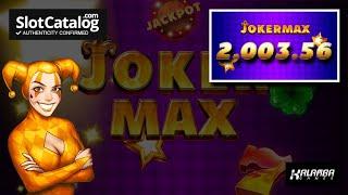 Mega win. Joker MAX slot from Kalamba Games