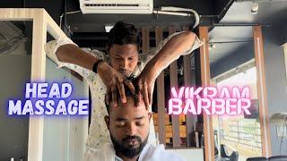 ASMR|indian head massage |neck cracking|by Vikram barber #asmr #massage #vikram