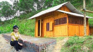 1 Month To Build a Wooden House: Start To Finish BUILD LOG CABIN - She Lives Alone In The Forest?