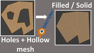 blender fill object, blender fill hollow object, Fill in gaps in your mesh, grid fill, fill holes