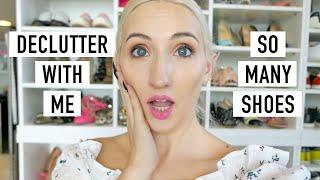 DECLUTTER my DESIGNER SHOES with ME! | CLEARING OUT & ORGANIZING my SHOE COLLECTION