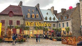 [4K] Autumn Evening Walk in Old Quebec City Oct. 2024