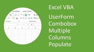 Excel VBA UserForm Combobox Multiple Columns Populate (List Property)