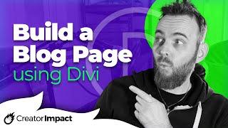 Divi Tutorial - How to Create a Blog Page using the Blog Module & Sliders