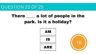  To Be Quiz - Present Tense (am, is, are) - A quiz for beginners and ESL learners.