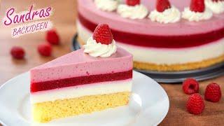 Himbeertorte mit Joghurtcreme - einfaches Rezept | Ostertorte mit 3 leckeren Schichten