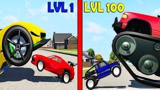 Level 1 Rookie vs. Level 100 Boss #3 - Beamng drive