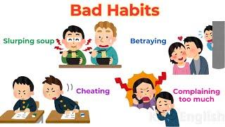 Bad Habits Vocabulary | Annoying Habits | Action Verbs | Kiwi English