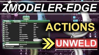 ZBrush - ZModeler Edge(Actions) - "Unweld"