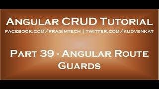 Angular route guards