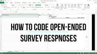 Easiest way to Code Open Ended Survey Responses