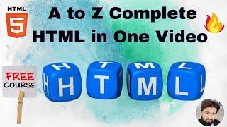 HTML Paid Course For Free  | Complete HTML in One Video | Basics to Advanced HTML Full Course|