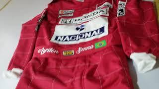 Ayrton Senna 1991 embroidery Race suit by FR-1kart racing suit Go kart suit