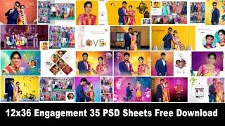 NEW FREE DOWNLOAD PSD FILES 12x36 ENGAGEMENT ALBUM  TUTORIALS  TELUGU