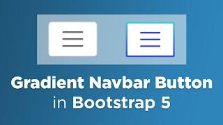 How to add a Gradient to the Bootstrap 5 Mobile Menu Icon (navbar-toggler)