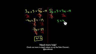 Equations - Which side do you move the "x" to?