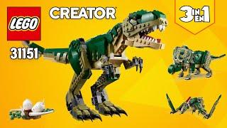 LEGO Creator 3in1 T. Rex (31151)[626 pcs] Triceratops & Pterodactyl | Building Instructions | TBB