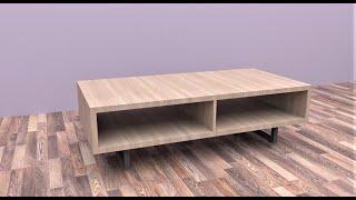 Coffee table modeling in SketchUp