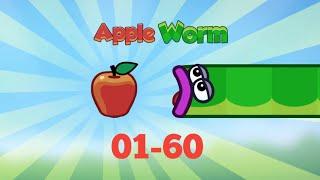 apple worm mobile gameplay all level (1-60)