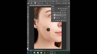 Remove skin blemish in photoshop#shorts #shortsfeed #graphicdesign #tutorial