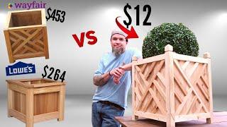 DIY XL Picket Planter - Low Cost High Profit - Make Money Woodworking - Mothers Day Ideas