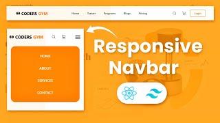 How to build a Responsive Navbar using ReactJS and Tailwind CSS for beginners