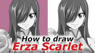 How to draw Erza Scarlet | Fairy Tail | Step by step Tutorial