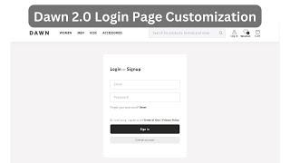 Login page customization | Part 12 | Dawn 2.0 Theme | Shopify | No app