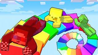  WHERE DOES THIS RAINBOW STAIRCASE LEAD IN MINECRAFT? SHADY LESKA AND NUBIK MINECRAFT