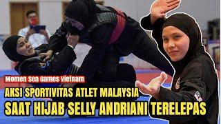 Respek Atlet Malaysia saat Hijab Atlet Silat Indonesia terlepas, Momen hijab Selly Andriani terlepas