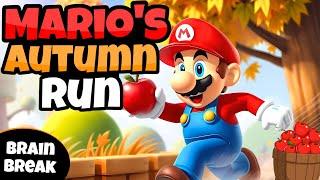  Mario's Autumn Run  | Fitness Run | Brain Break | Mini-Games | GoNoodle Inspired