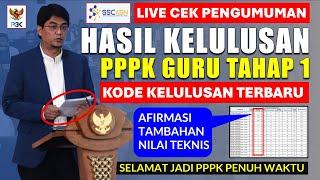 LIVE CEK Pengumuman Kelulusan PPPK Guru Tahap 1 Cek Kode Kelulusan Terbaru PPPK 2024