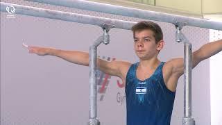 Dmytro DOTSENKO (ISR) - 2020 junior Europeans, parallel bars final