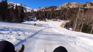 [4K] POV Russian SNOW TUBING in the Mountains - fun activities