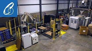 Barrett Pet Food and Columbia/Okura Integrated Robotic Palletizing System