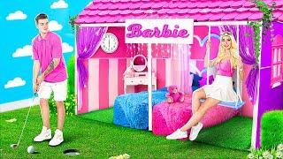 Bir Barbie Gizli Odası İnşa Ediyoruz! Oyuncak Bebek Evi Gerçek Hayatta