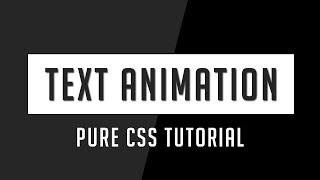 Simple Text Animation using HTML and CSS