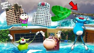 GTA 5 : Oggy Got Stuck In Tsunami In LosSantos !